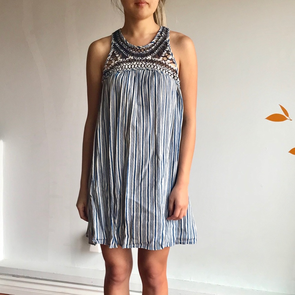 **SOLD** Crochet front mini dress
